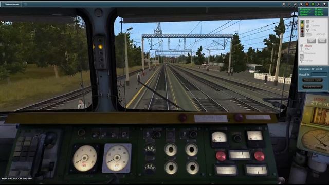 Тепловоз 2ТЭ121-021 с Загорной до Мостов с песком. Мультиплеер Trainz 2012. смотреть онлайн