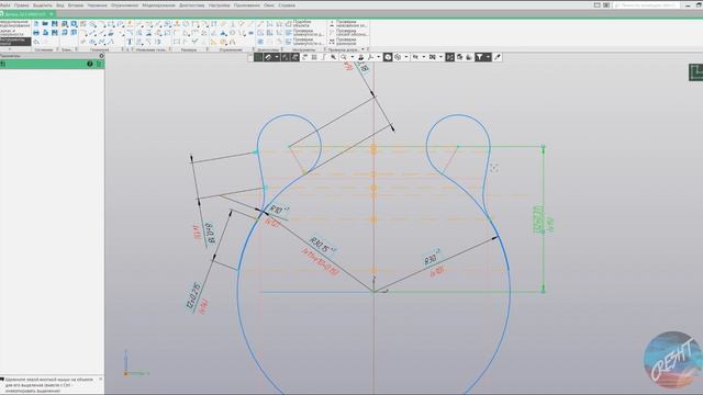 Компас 3D V18 - Хомут усиленный. Деталь смотреть онлайн