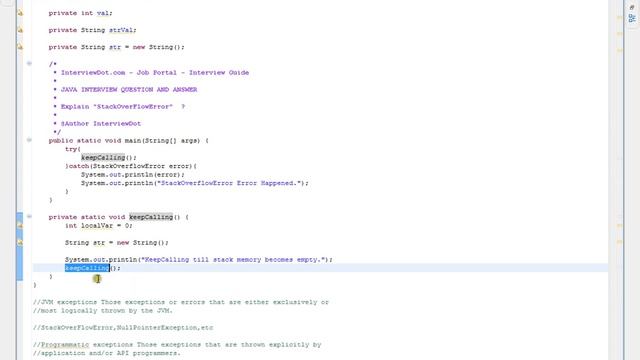 What is StackOverFlowError Interview смотреть онлайн