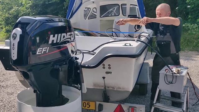 Starting my new Hidea 40 EFI for the first time. смотреть онлайн
