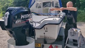 Starting my new Hidea 40 EFI for the first time.