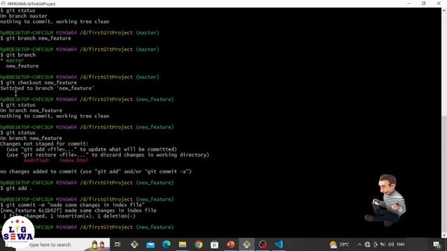 Git Branches - GIT Tutorial | Creating and Managing GIT Branches -Git Checkout , Git Commit [HINDI смотреть онлайн