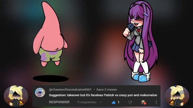 FNF Takeover but it's Faceless Patrick Vs Crazy Yuri and Makomelon смотреть онлайн