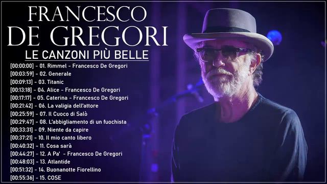 Le Migliori Canzoni Di Francesco De Gregori - Francesco De Gregori Greatest Hits 2023
