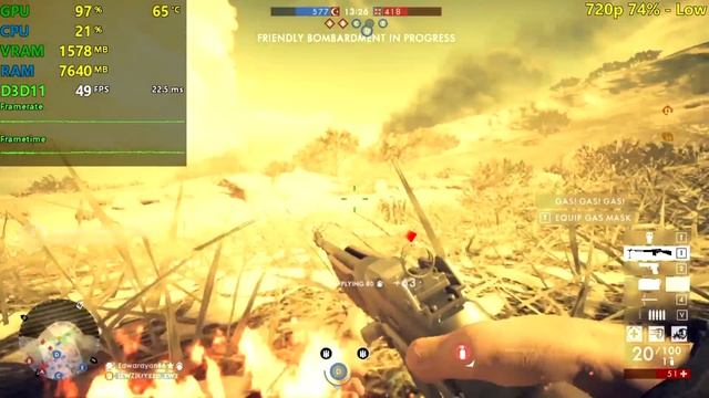 GT 730 | Battlefield 1 - 720p 100%, 75%, 50% Resolution Scale! смотреть онлайн