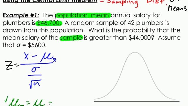 Finding Probability of a Sampling Distribution of Means Example 1 смотреть онлайн