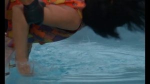 Girl Dipped Underwater in Pool