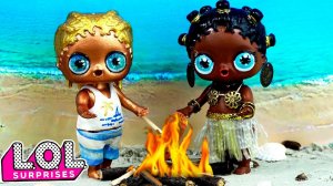 Кого выберет красивый мальчик ЛОЛ ооак? Мультик куклы лол сюрприз на море. stop-motion LOL surprise