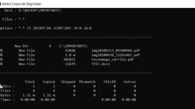 Script .bat para hacer BACKUP смотреть онлайн