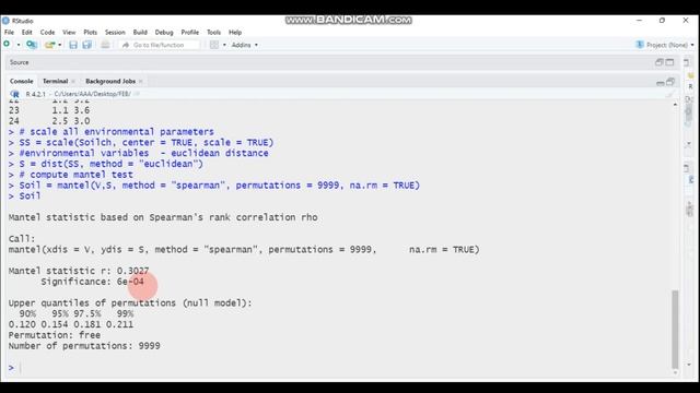 Mantel test in R |Vegan package смотреть онлайн