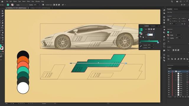 CAR DESINGS Adobe Illustrator Satisfying #12 #CarDesign#AdobeIllustrator#VectorDesign#GraphicDesign