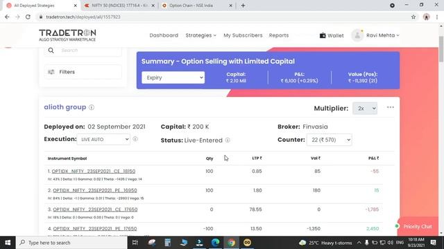 Live Algo Trading with Tradetron 23 Sep смотреть онлайн