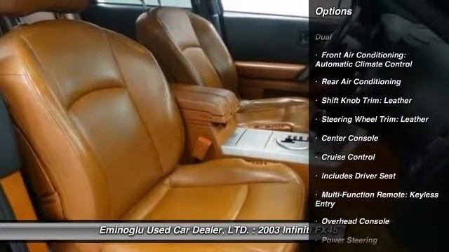 2003 Infiniti FX45 Paterson NJ 07503 смотреть онлайн