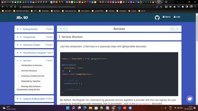 Angular Interview Preparation | 30-08-2022 | Angular Services, Subjects, Observables смотреть онлайн