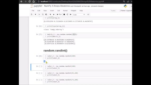 NumPy - 4 - Arrays Aleatorios смотреть онлайн