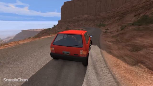 Collapsing Bridge Pileup Car Crashes #3 - BeamNG Drive | SmashChan