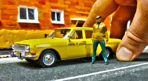 Моделька такси ГАЗ 24 Волга, автомобиль 1:43.