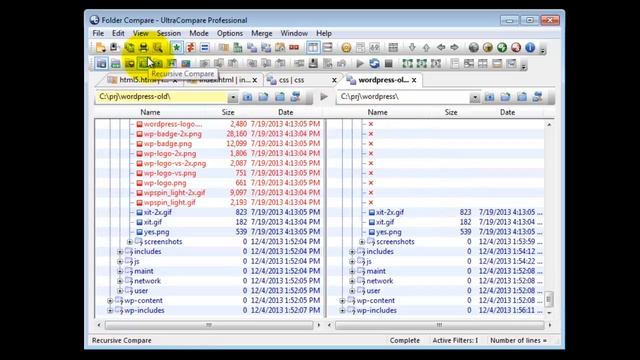 How to compare folders & subfolders (recursive) смотреть онлайн