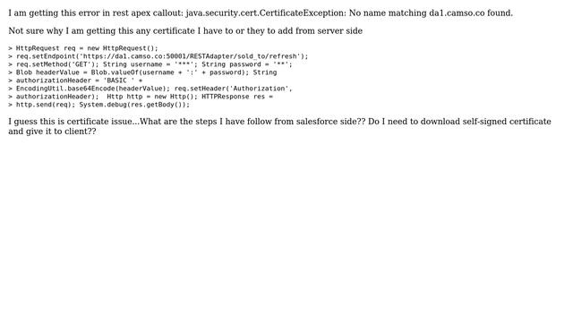 Salesforce: java.security.cert.CertificateException: No name matching смотреть онлайн