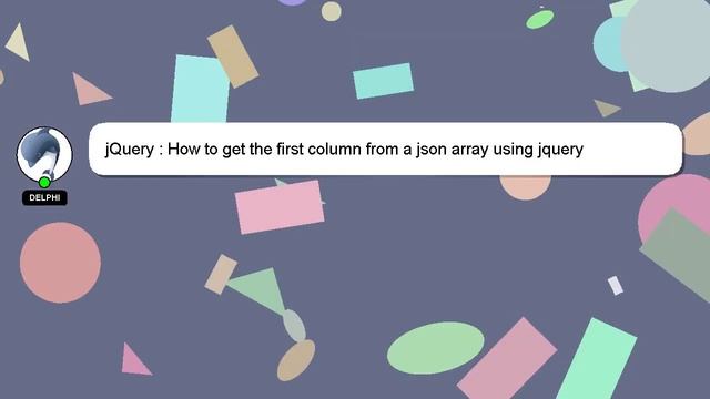 jQuery : How to get the first column from a json array using jquery смотреть онлайн