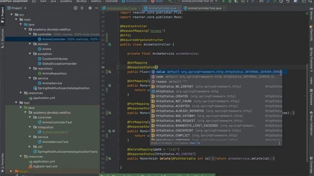 Spring WebFlux Essentials 20 - Webflux integration tests with WebTestClient pt 02 смотреть онлайн