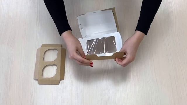 Инструкция: как собрать коробку для 2 капкейков смотреть онлайн