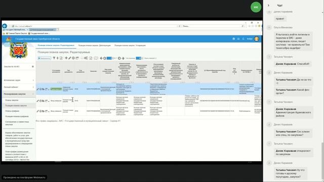 Начало работы в системе АИС Государственный заказ Оренбургской области Формирование плана закупок смотреть онлайн