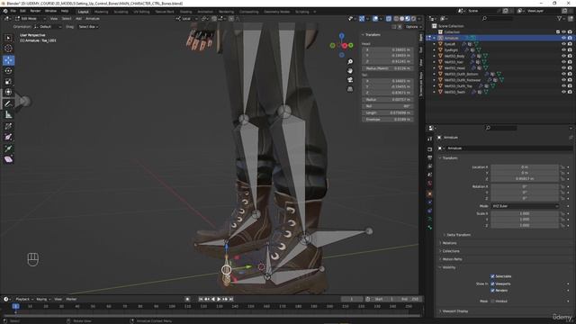 4. Setting up the foot control bones and leg IK смотреть онлайн