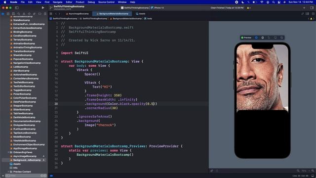 System Materials and Backgrounds in iOS 15 for SwiftUI | Bootcamp #55 смотреть онлайн