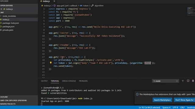 JWT(JSON Web Token) generation & authenticating with middleware смотреть онлайн