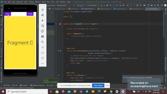 Android :Fragment LifeCycle demo смотреть онлайн