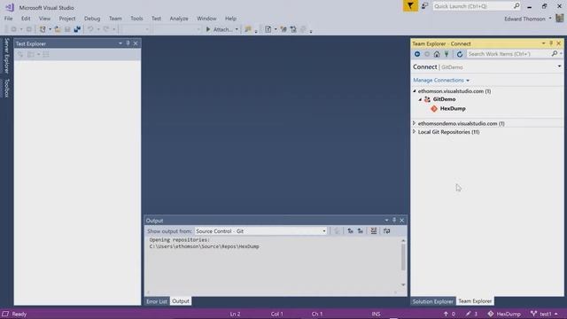 Connect; 2017 Get started with Git in Visual Studio Team Services смотреть онлайн