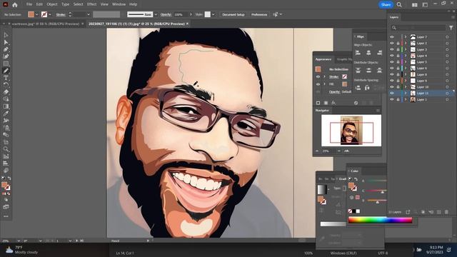 How to vector yourself with Adobe Illustrator....Artwork смотреть онлайн