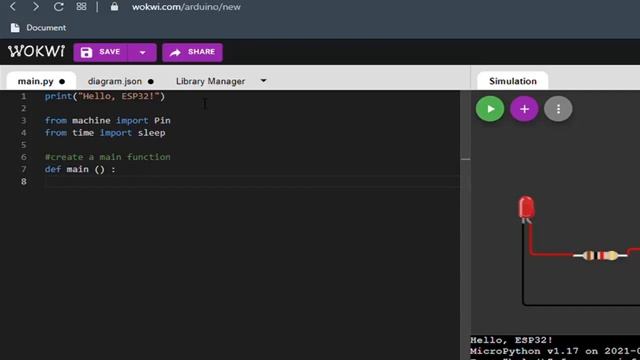 Programming esp32 with micropython in an online simulator смотреть онлайн