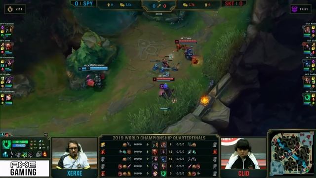 SKT vs. SPY | Игра 1 Worlds 1/4 Play-off 2019 Main Event | SK Telecom T1 Splyce смотреть онлайн