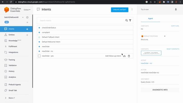 Dialogflow Context Explained - Input And Output Context - Dialogflow Scenes