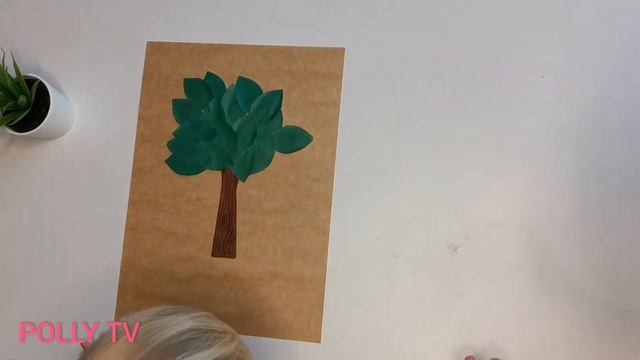Аппликации с ребёнком 2 года. Дерево. Простые поделки. смотреть онлайн