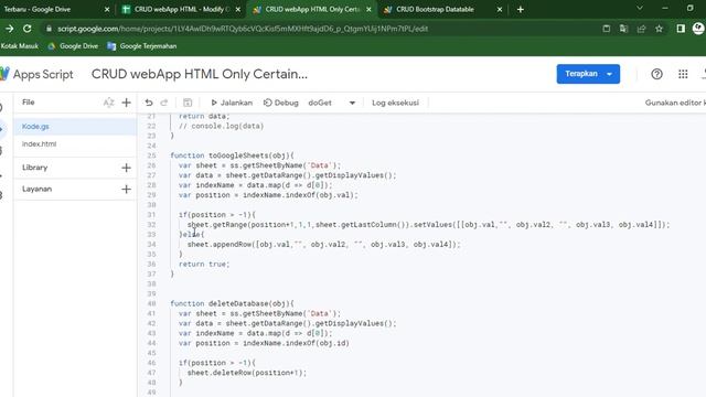 Google Apps Script - CRUD in webApp HTML | Modify Only Certain Columns Part 1 смотреть онлайн