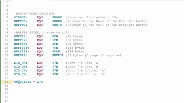 Z80 Asynchronous data transmission using a Z80 SIO and a circular buffer смотреть онлайн