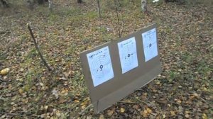 В 410 калибре сравнительный отстрел двух пуль - катушка и шар на 40 метров с гладкого ствола.