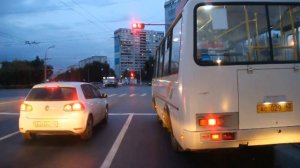 Кемерово. Автобус 81 - "Комсомольский". Bus route 81, destination - "Komsomolski"