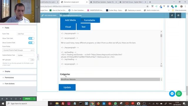 ACF Frontend Form Widget for Elementor - Edit post form смотреть онлайн