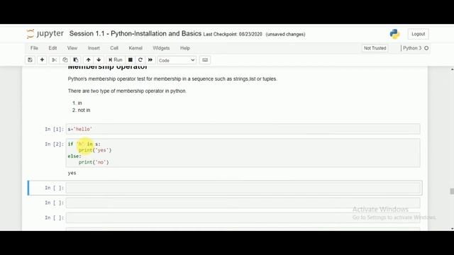 Membership operator in Python-In Hindi-{PYTHON} || Python tutorial for beginners смотреть онлайн