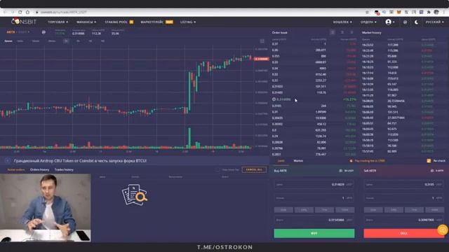 Обзор проекта Artery Network, вывод и ввод монет через биржу Coinsbit смотреть онлайн