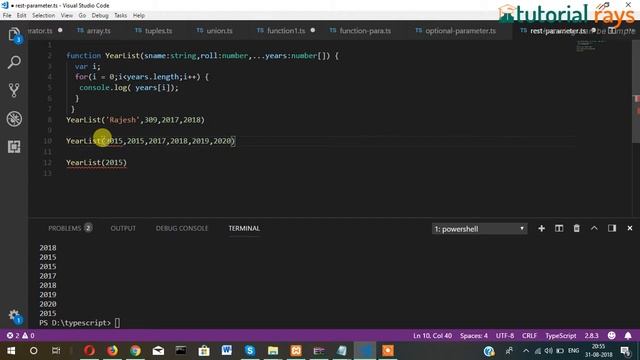 15 Function with Rest Parameter and Default Parameter Part 2, 2019 -Tutorial Rays | By Umar Rahman смотреть онлайн