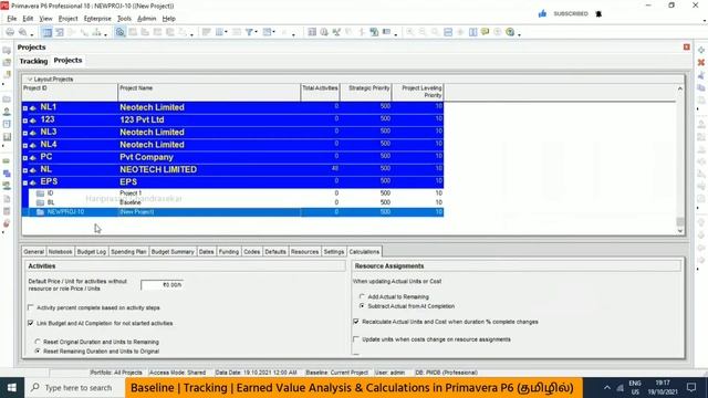 Baseline | Tracking | Earned Value Analysis & Calculations in Primavera P6 (தமிழில்) смотреть онлайн