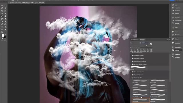 Brush Stroke effect - Adobe Photoshop смотреть онлайн