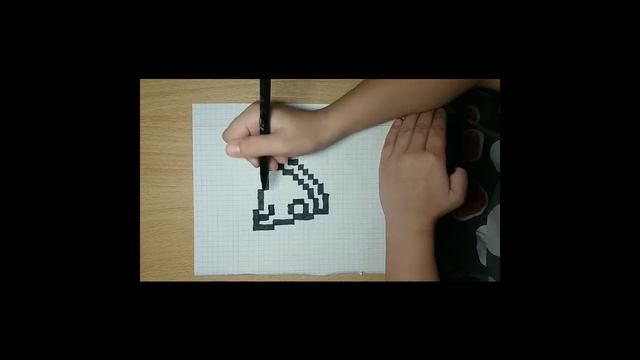 Урок рисования. Рисуем пиццу по клеточкам.