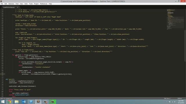 Circle Gesture - Leap Motion and Python: Tutorial 8 смотреть онлайн