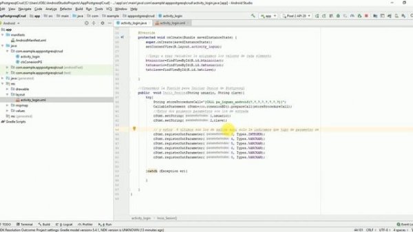 CURSO APP LOGIN con Android Studio y PostgreSQL
